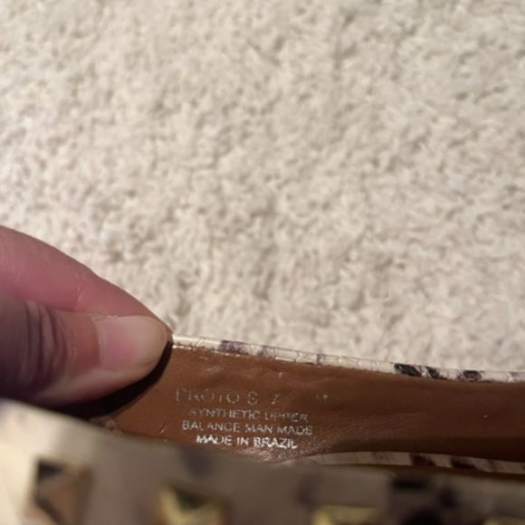 Steve Madden Snakeskin Proto Studded Stiletto Heels - Picture 4 of 10